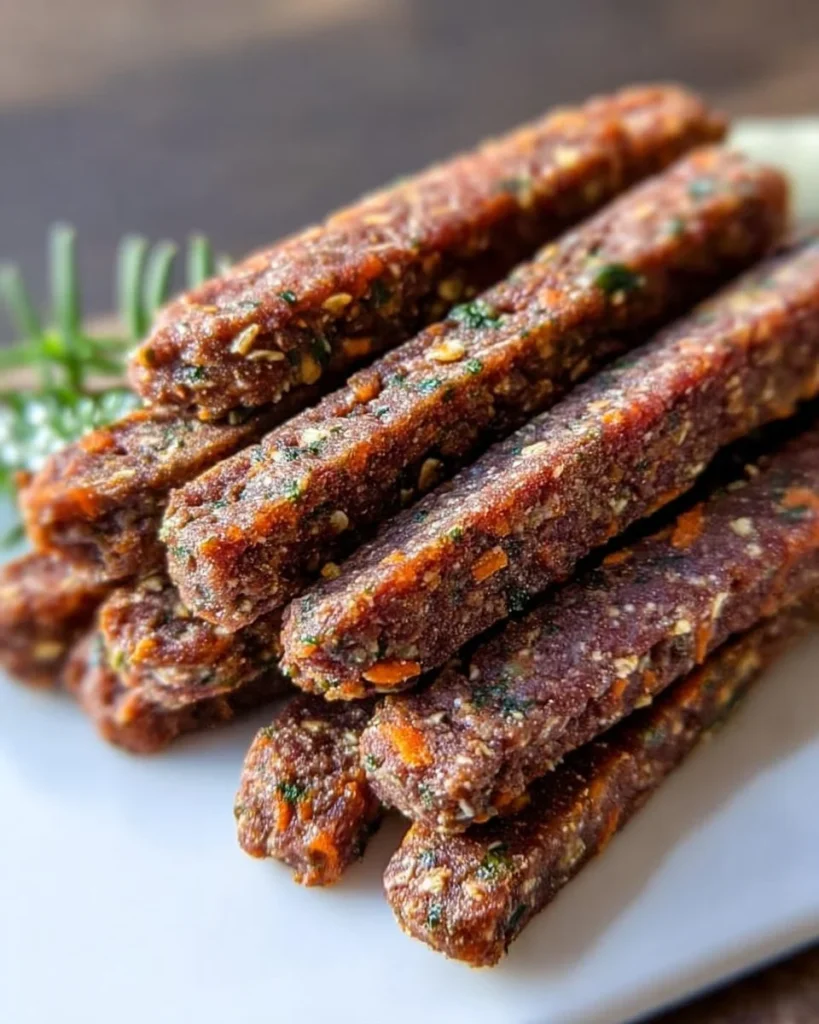 Beef and vegetable chew sticks for dogs, a tasty and healthy treat option.