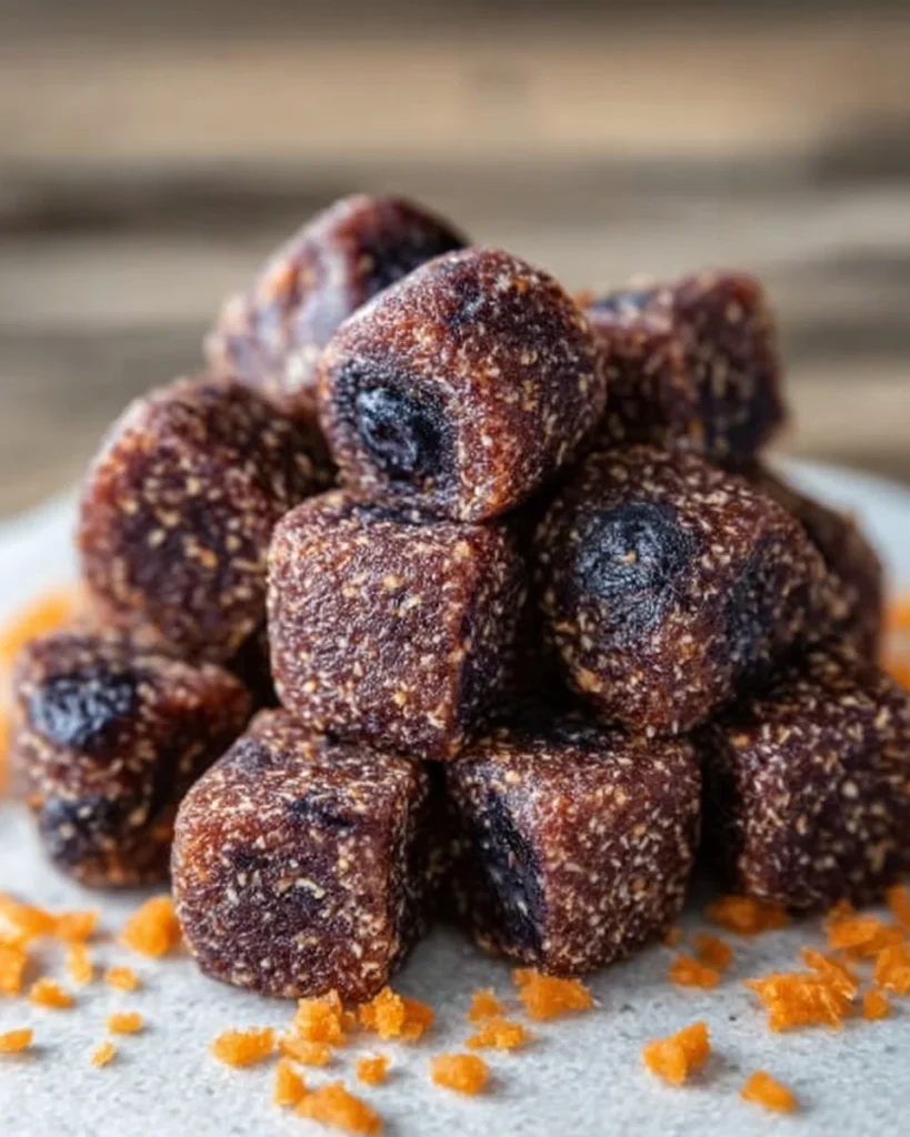 Blueberry and Carrot Soft Chews for Dogs in a bowl