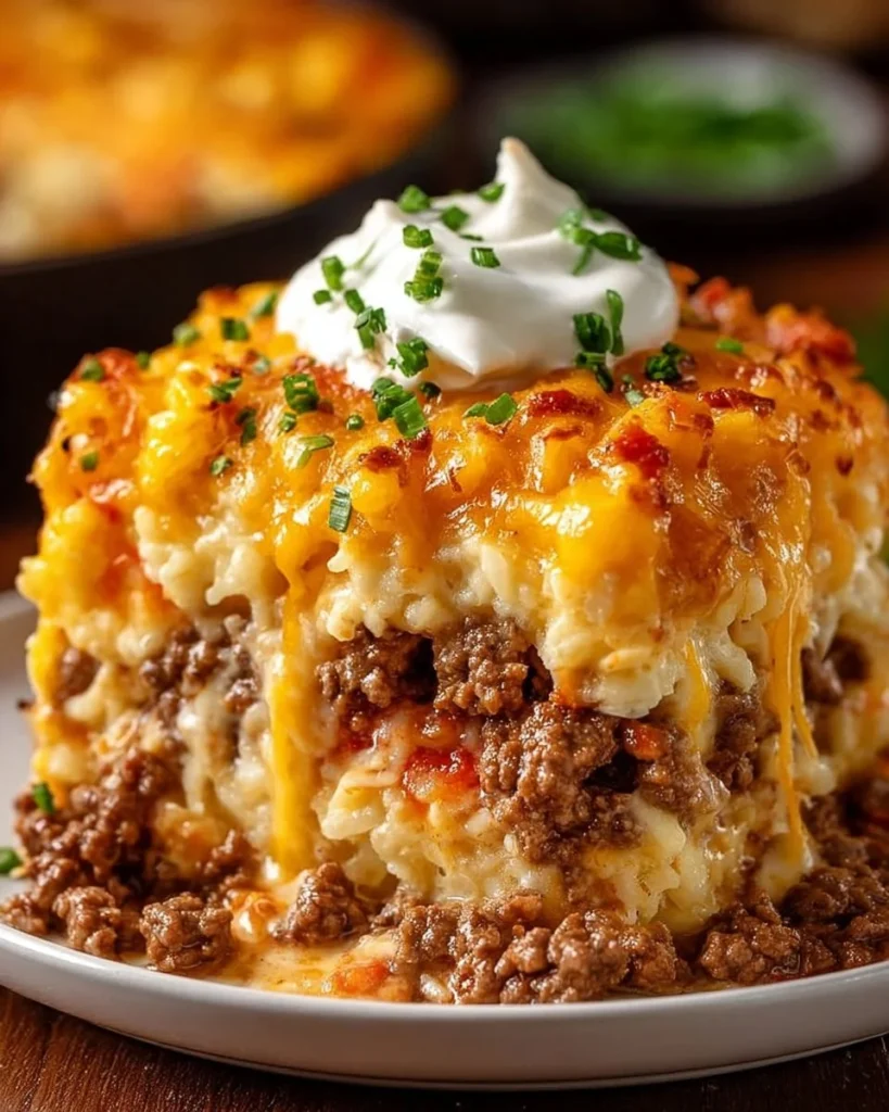 Delicious Cattle Drive Casserole served in a rustic dish