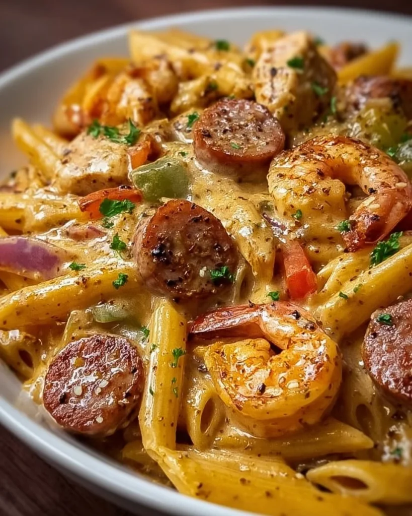 Delicious Mardi Gras Pasta from Pappadeaux, perfect for Cajun cuisine enthusiasts