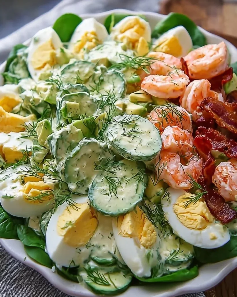 Delicious easy keto salad with fresh ingredients for a low-carb meal