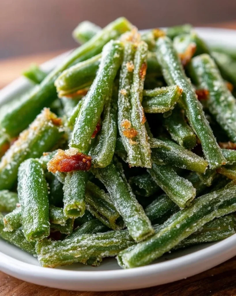 Healthy Green Bean Crunchies for dogs, a crunchy and nutritious treat.