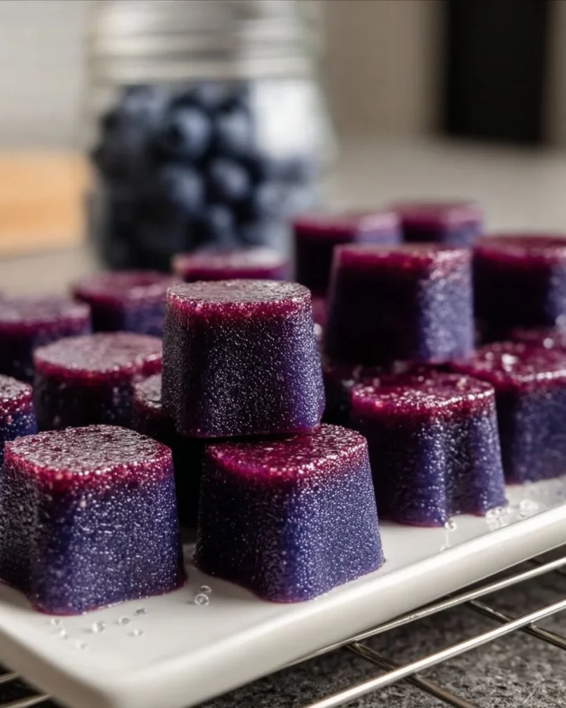 Healthy blueberry and coconut gummies for dogs