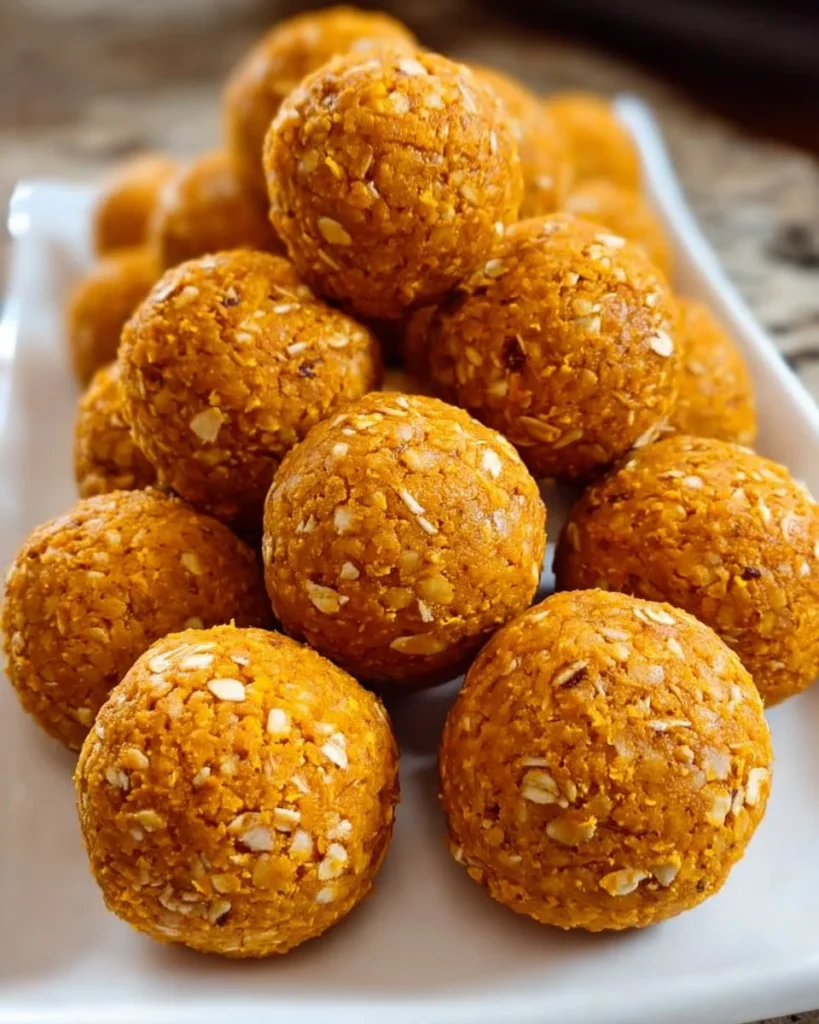 Healthy sweet potato and pumpkin balls for dogs in a bowl