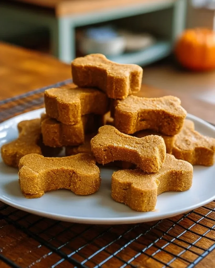 A selection of homemade dog treats on a wooden table, healthy snacks for dogs.