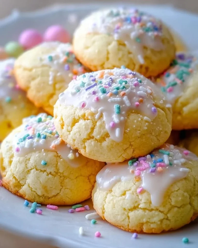 Assorted Italian Easter Cookies decorated for the holiday