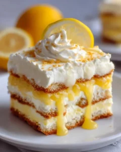 Delicious lemon tiramisu dessert with creamy layers and lemon zest.