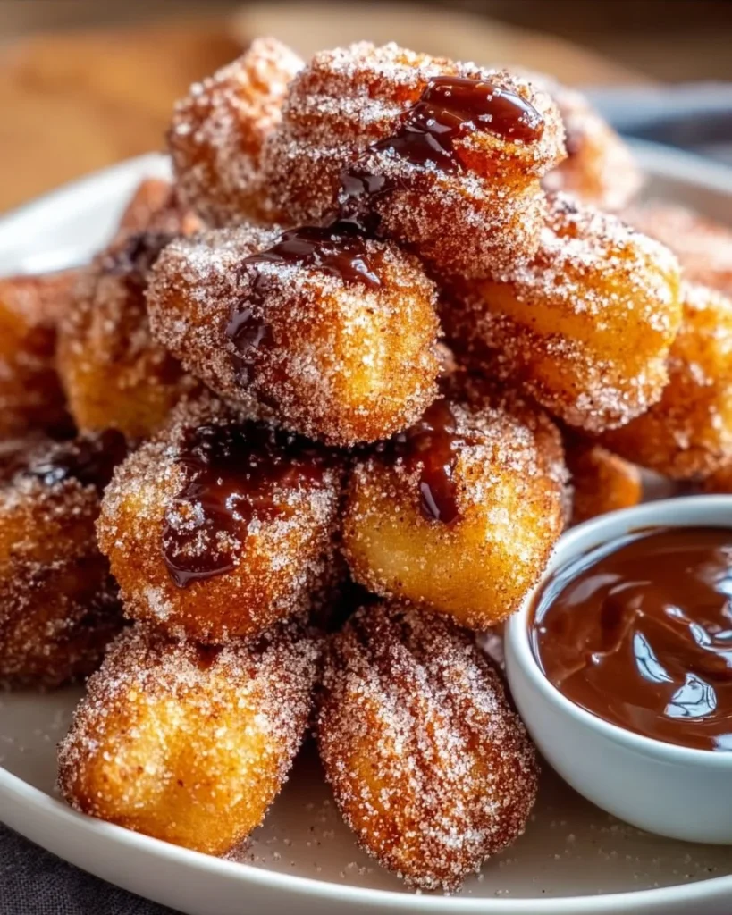 Delicious homemade churro bites dusted with cinnamon sugar for Cinco de Mayo