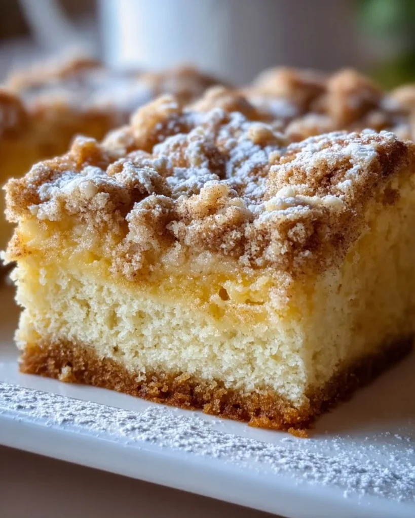 Delicious homemade crumb cake with a buttery crumble topping