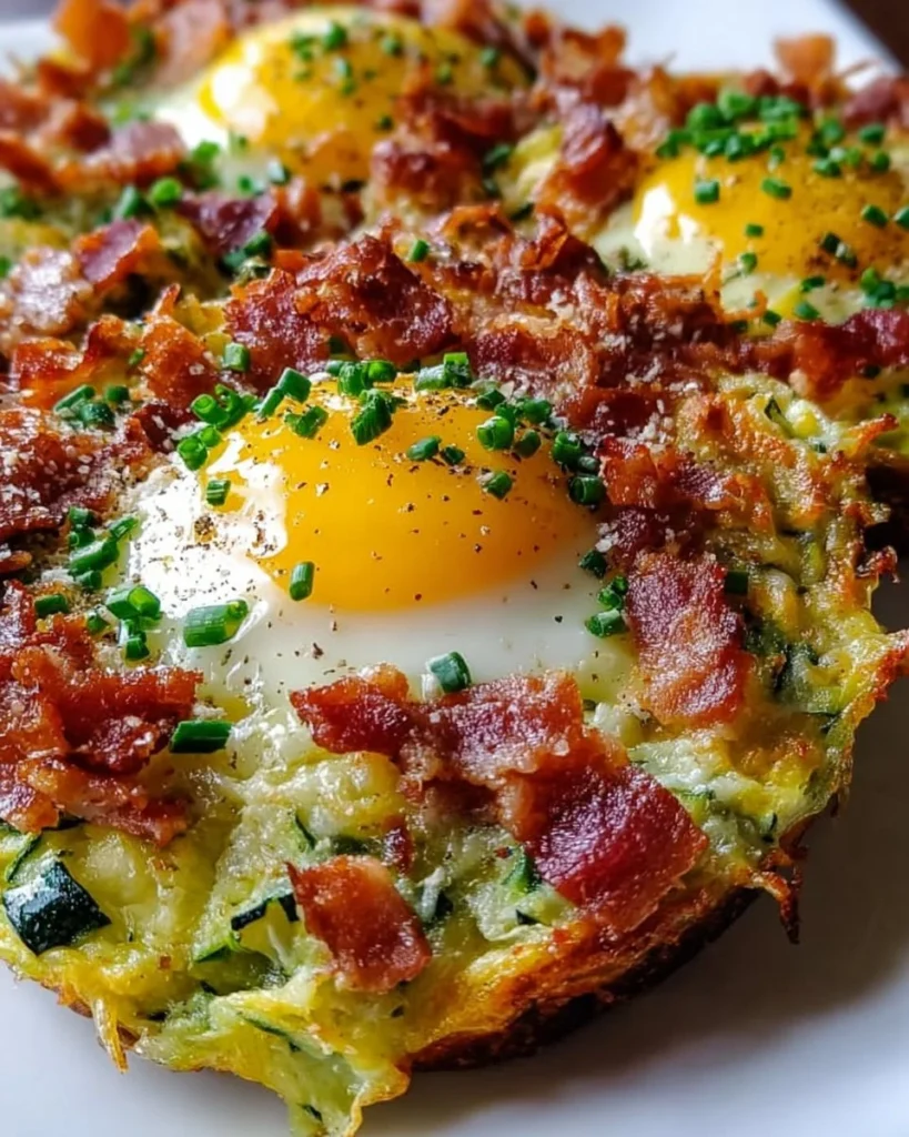 Keto Bacon Egg Zucchini dish served on a plate, perfect for low-carb meals
