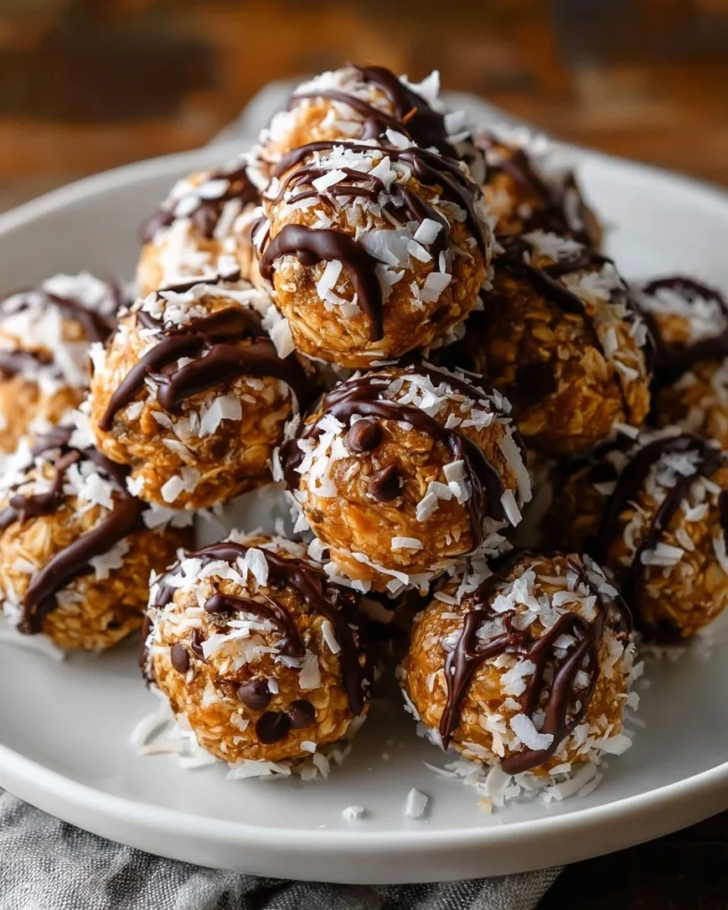 Delicious Samoa Cookie Protein Balls for healthy snacking