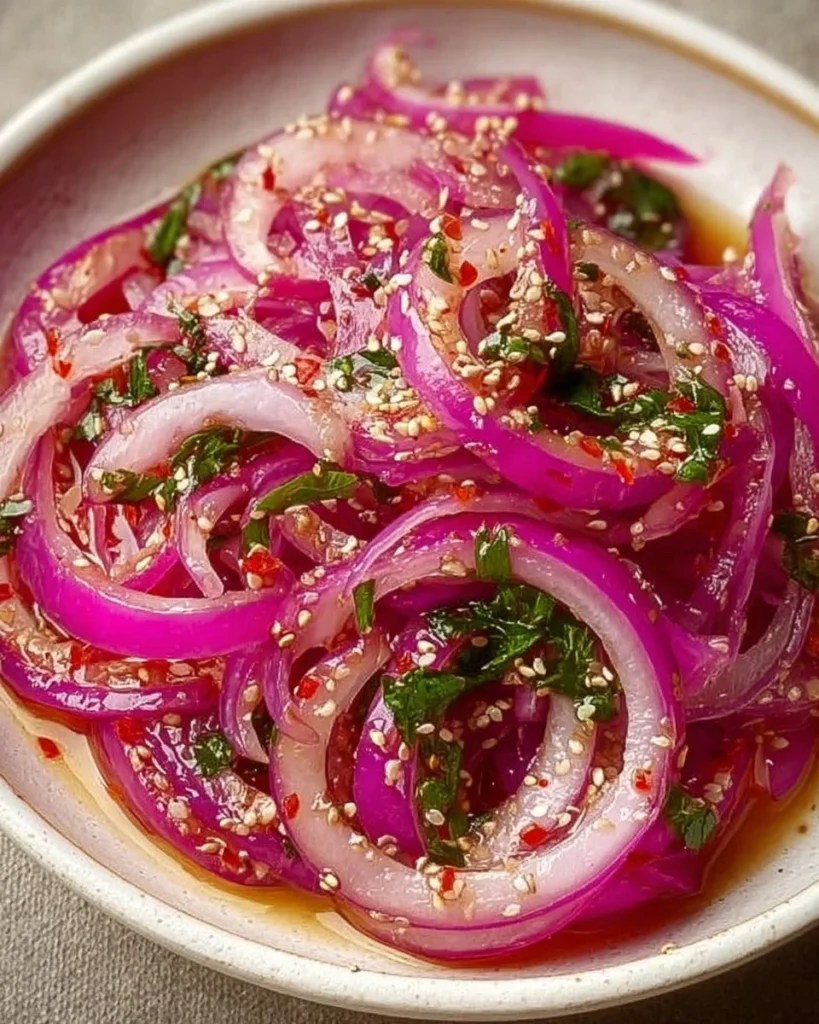 Bowls of tangy Asian pickled onions ready to enhance your dishes.