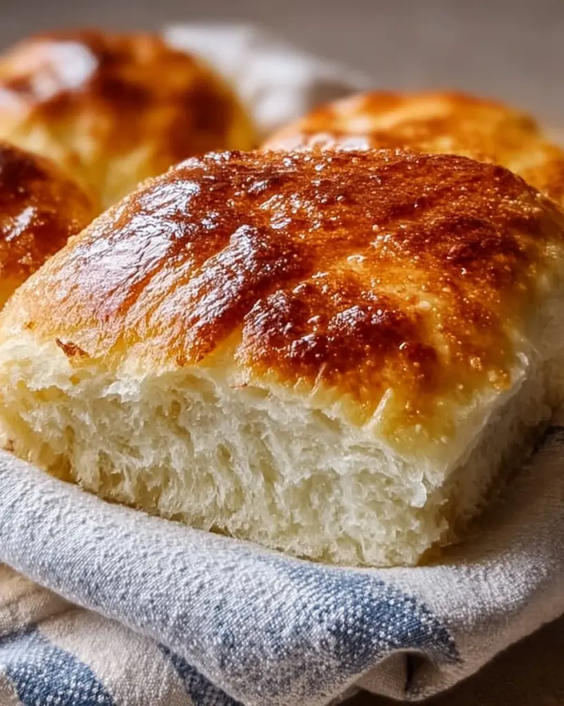 A fresh loaf of bread in a clear bag, showcasing its homemade style.