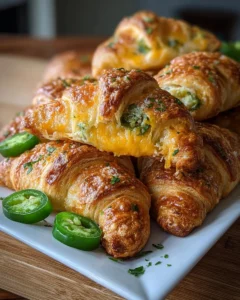 Jalapeño Crescent Rolls baked golden brown with a spicy filling