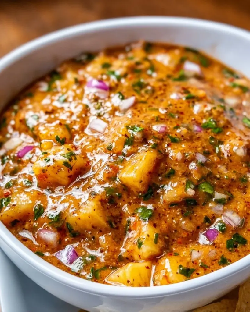 A bowl of delicious Chipotle Salsa with fresh ingredients.
