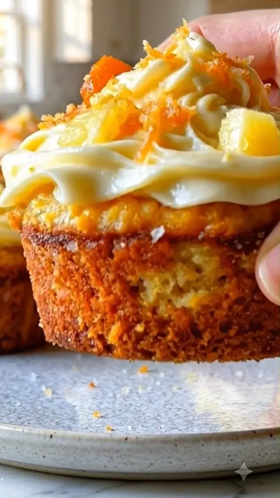 Hawaiian Pineapple Carrot Muffins with tropical flavors in a baking dish