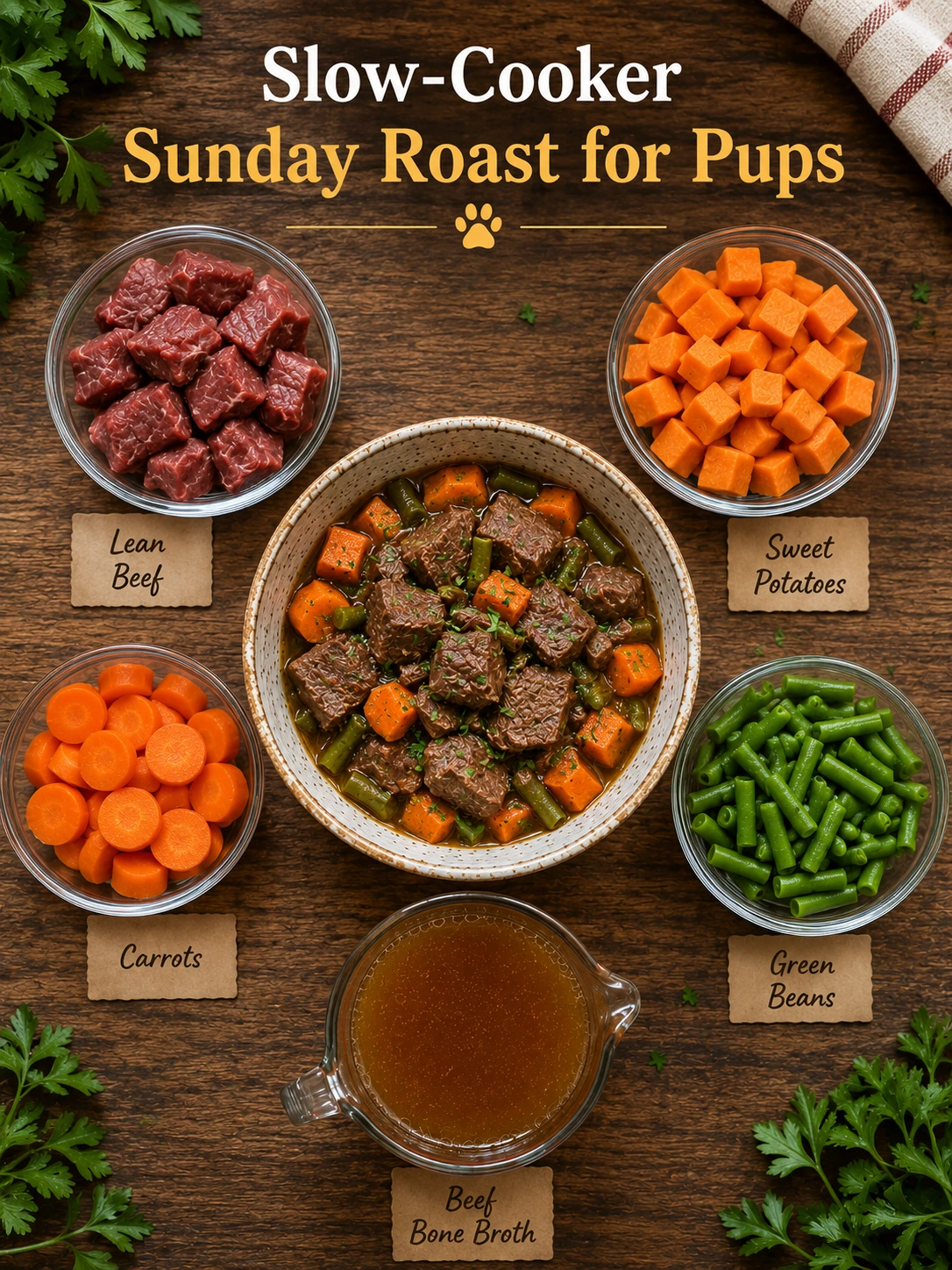 Slow Cooker Sunday Roast for Pups Recipe