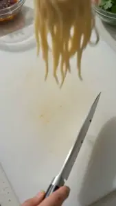 Homemade ramen bowl for dogs, featuring healthy ingredients for canine nutrition.
