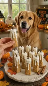 Melting Halloween candles for festive decor and spooky ambiance