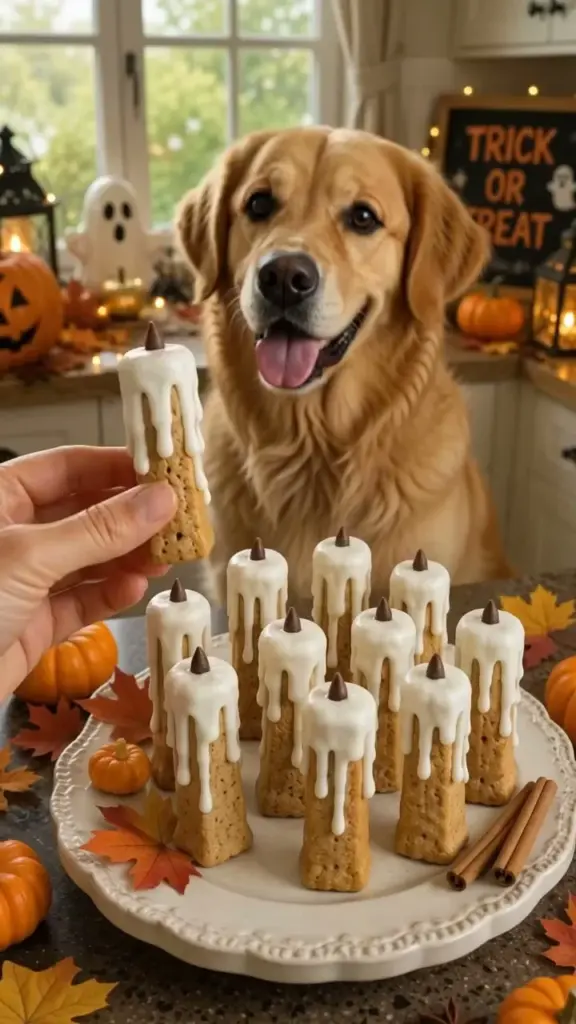 Melting Halloween candles for festive decor and spooky ambiance